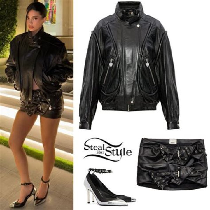 Kylie Jenner Stuns In Sexy Bandeau Top & Leather Jacket During Fun Night Out With BFF Ariel Tejada