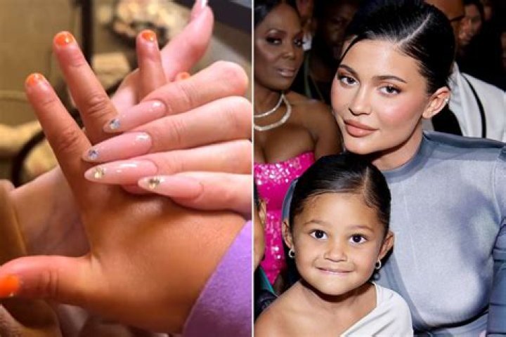 Kylie Jenner & Daughter Stormi, 4, Get Matching Diamond Manicures In New TikTok Video