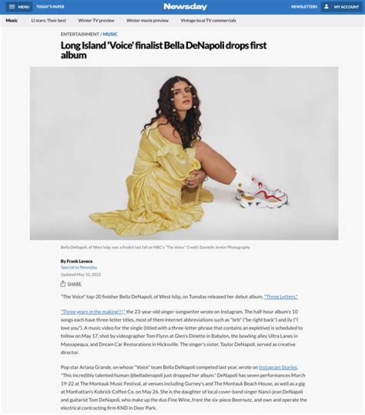 Who Is Bella DeNapoli? About ‘The Voice’ Season 21 Standout Singer – Hollywood Life